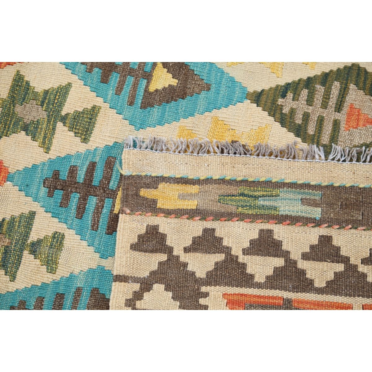 Maimana 4x6 Hand Woven Washable Wool Rug - Colorful