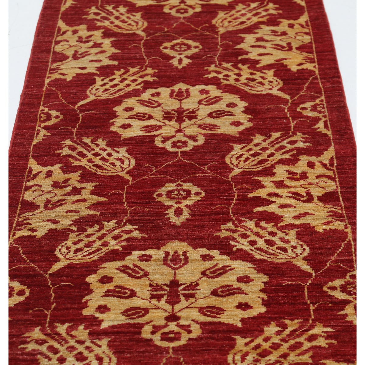 Modcar 3x11 Handmade Double Knotted Washable Wool Runner - Colorful