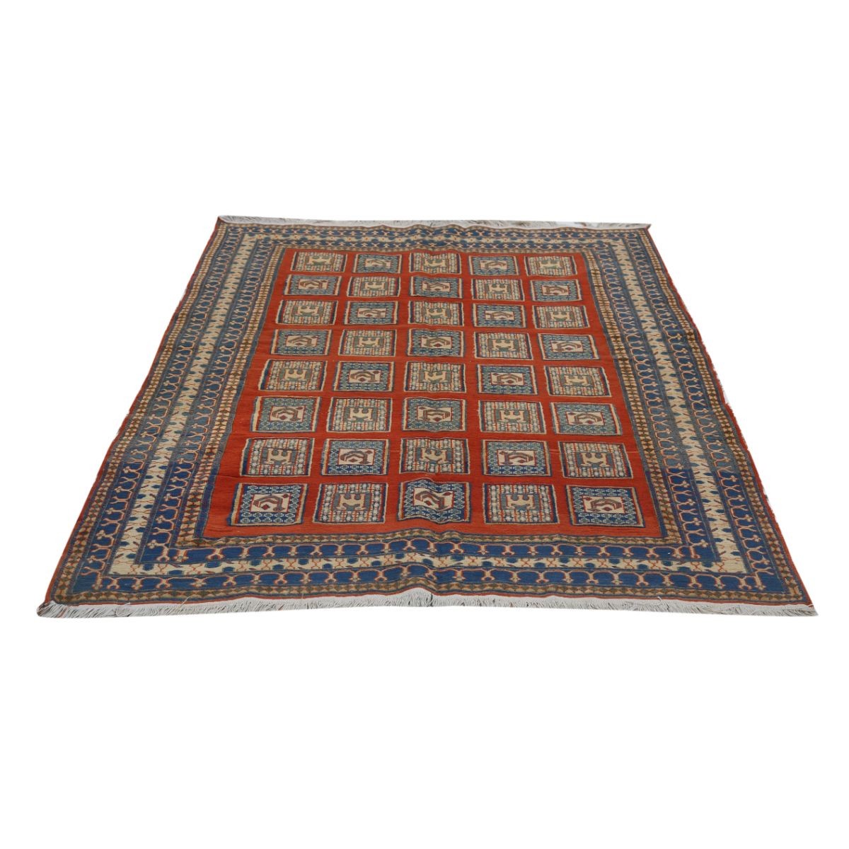 Sumak 5x7 Hand Woven Washable Wool Rug - Colorful