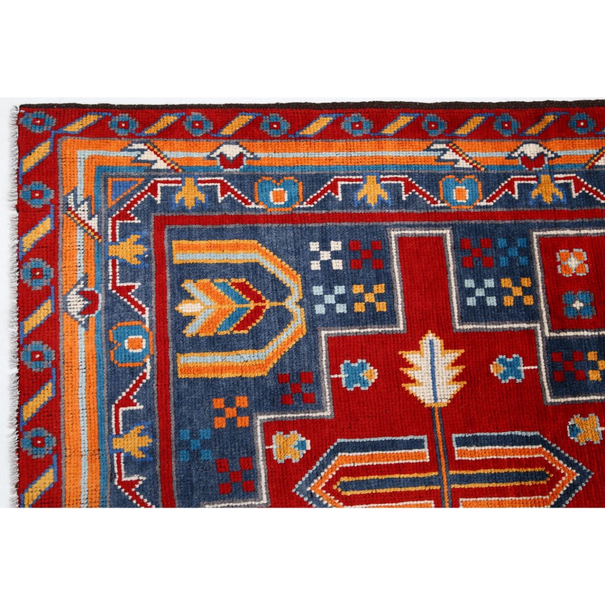 Revival 6x8 Handmade Double Knotted Washable Wool Rug - Colorful