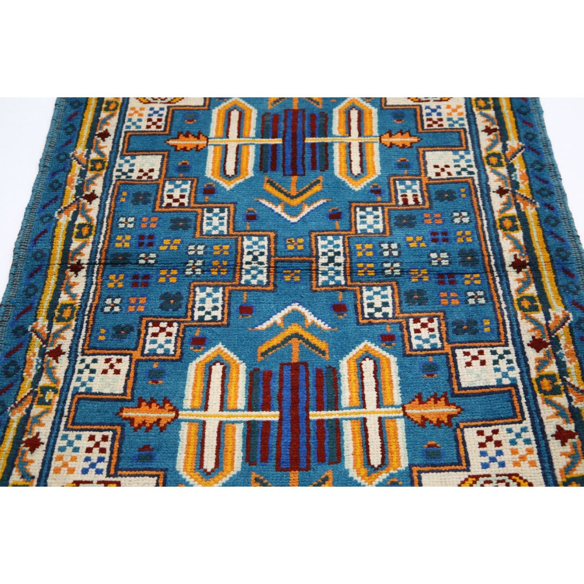 Revival 3x5 Handmade Double Knotted Washable Wool Rug - Colorful