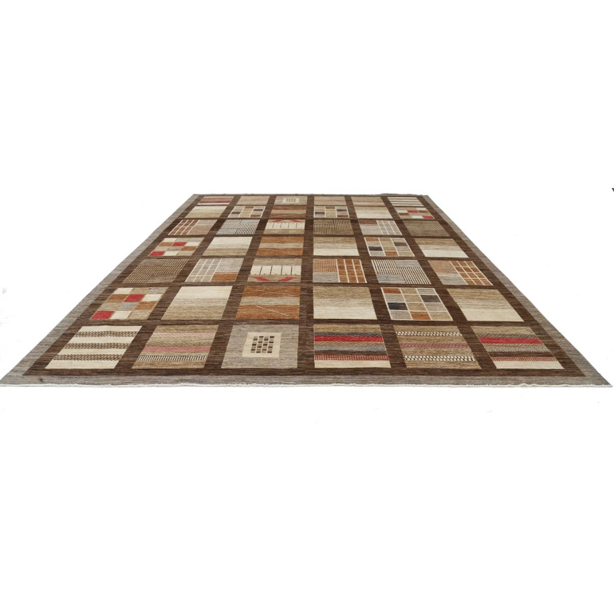 Modcar 12x16 Handmade Double Knotted Washable Wool Rug - Colorful