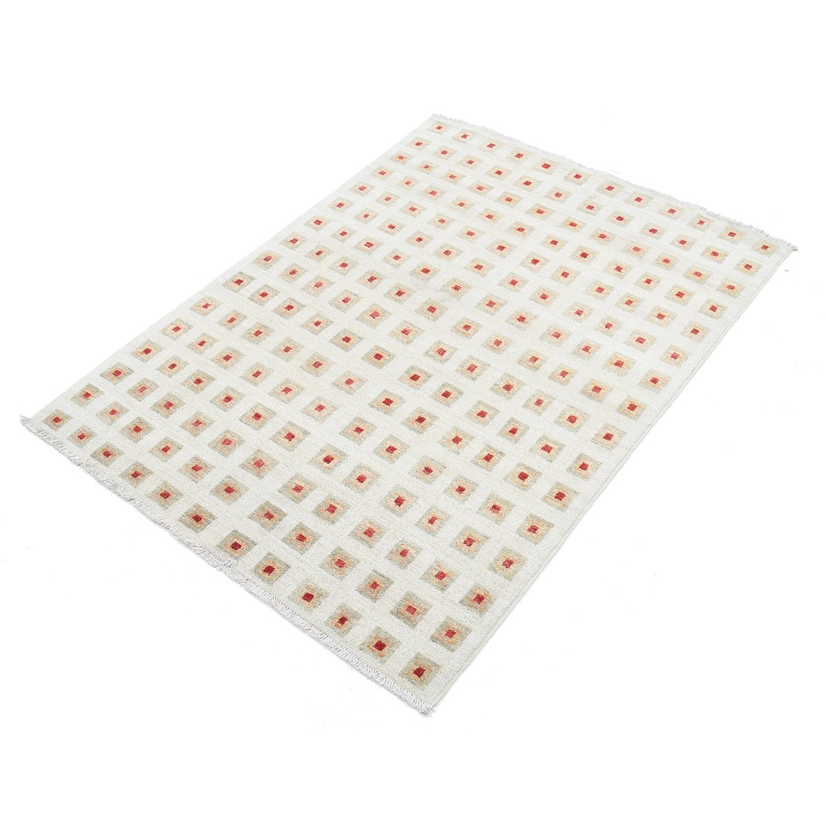Modcar 3x5 Handmade Double Knotted Washable Wool Rug - Colorful