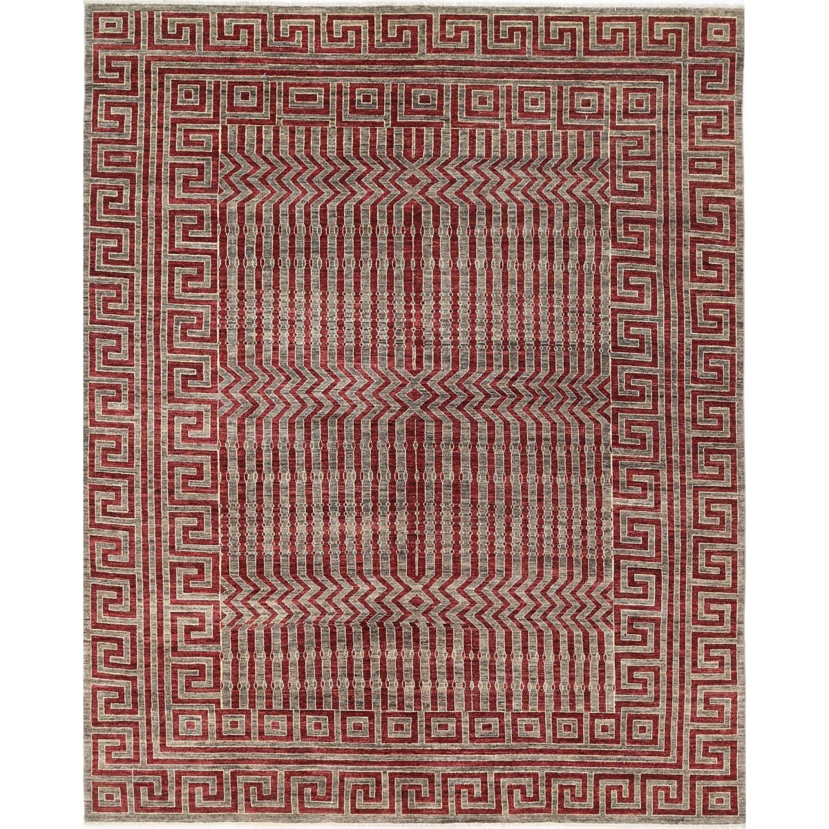 Modcar 8x10 Handmade Double Knotted Washable Wool Rug - Colorful