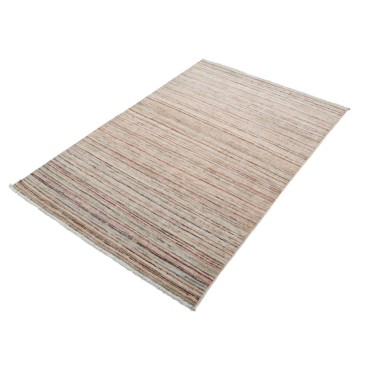 Modcar 4x6 Handmade Double Knotted Washable Wool Rug - Colorful
