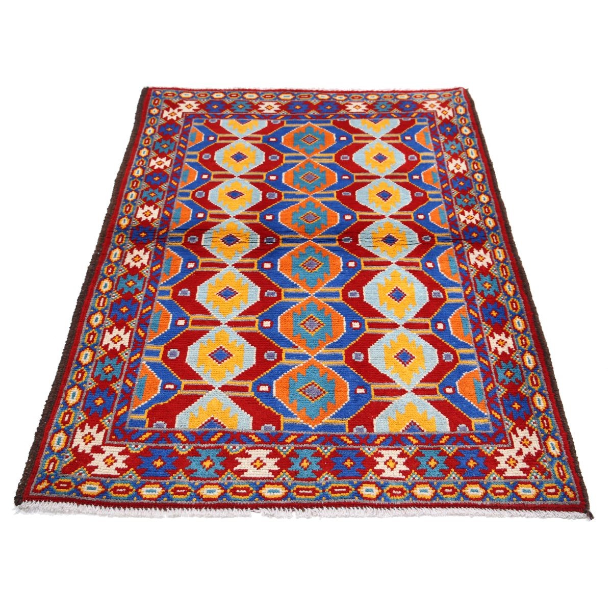Revival 3x5 Handmade Double Knotted Washable Wool Rug - Colorful