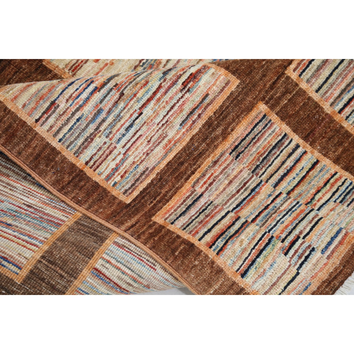 Modcar 6x9 Handmade Double Knotted Washable Wool Rug - Colorful