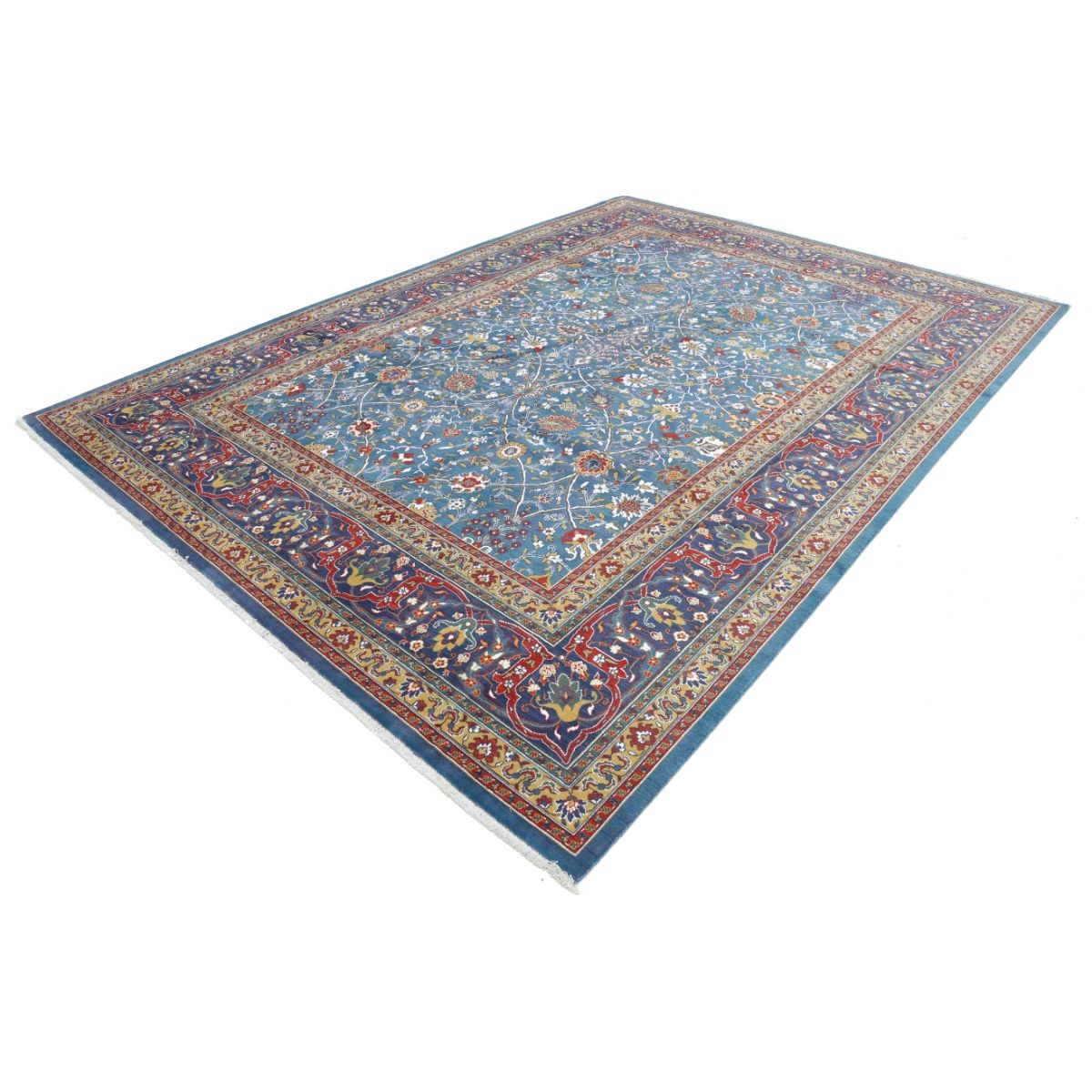 Gulshan-8'10" 9x12 Machine-Made Washable Wool Rug - Colorful