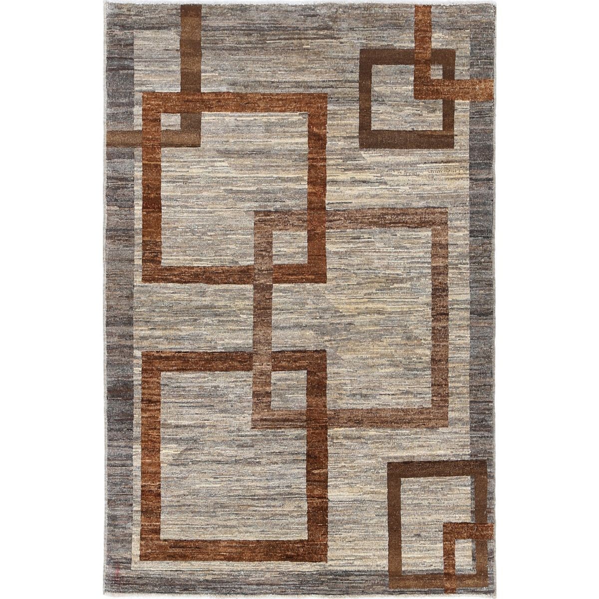 Modcar 3x5 Handmade Double Knotted Washable Wool Rug - Colorful