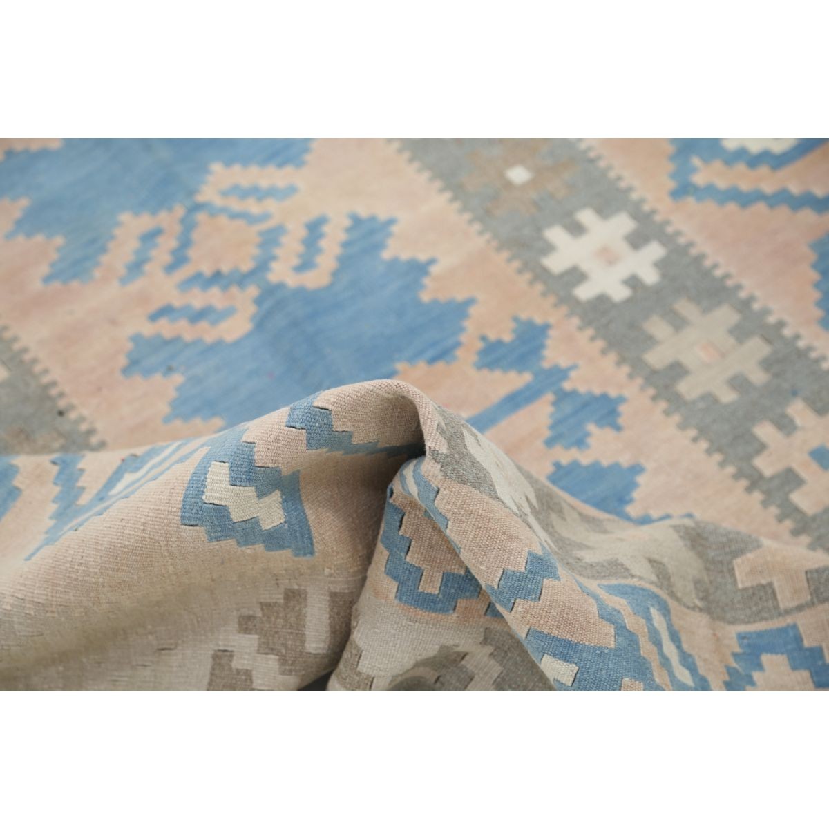 Kafkaas 5x7 Hand Woven Washable Wool Rug - Soft Hues