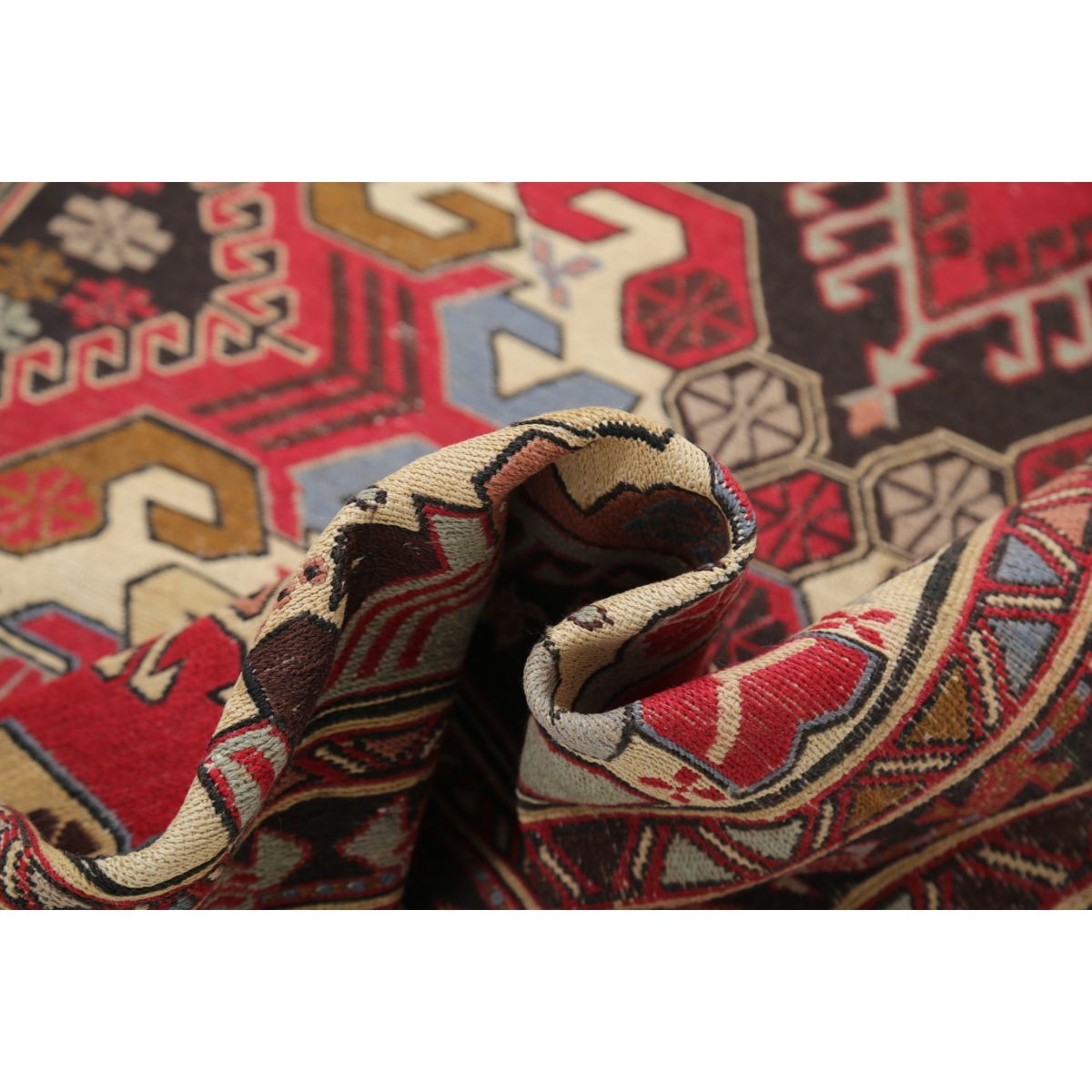Sumak 4x7 Hand Woven Washable Wool Rug - Colorful