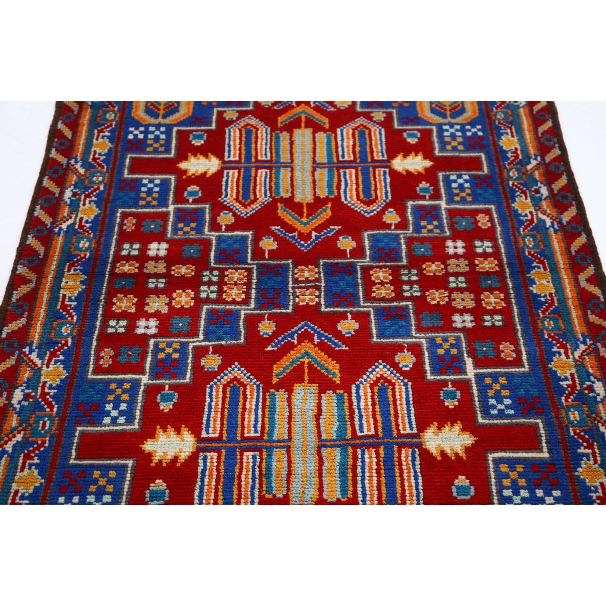 Revival 3x5 Handmade Double Knotted Washable Wool Rug - Colorful