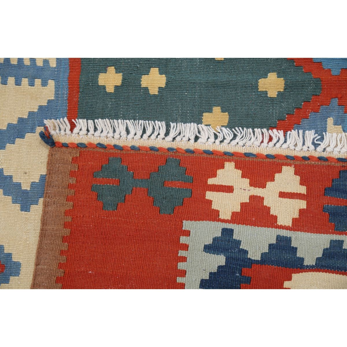 Kafkaas 5x7 Hand Woven Washable Wool Rug - Colorful