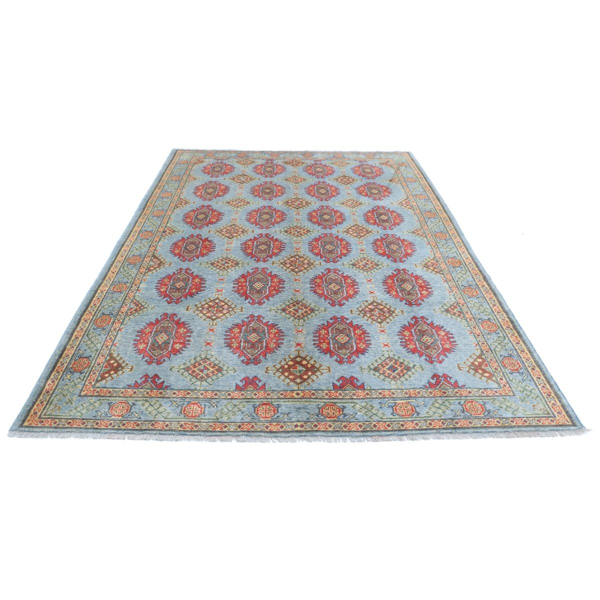 Revival 7x10 Handmade Double Knotted Washable Wool Rug - Colorful