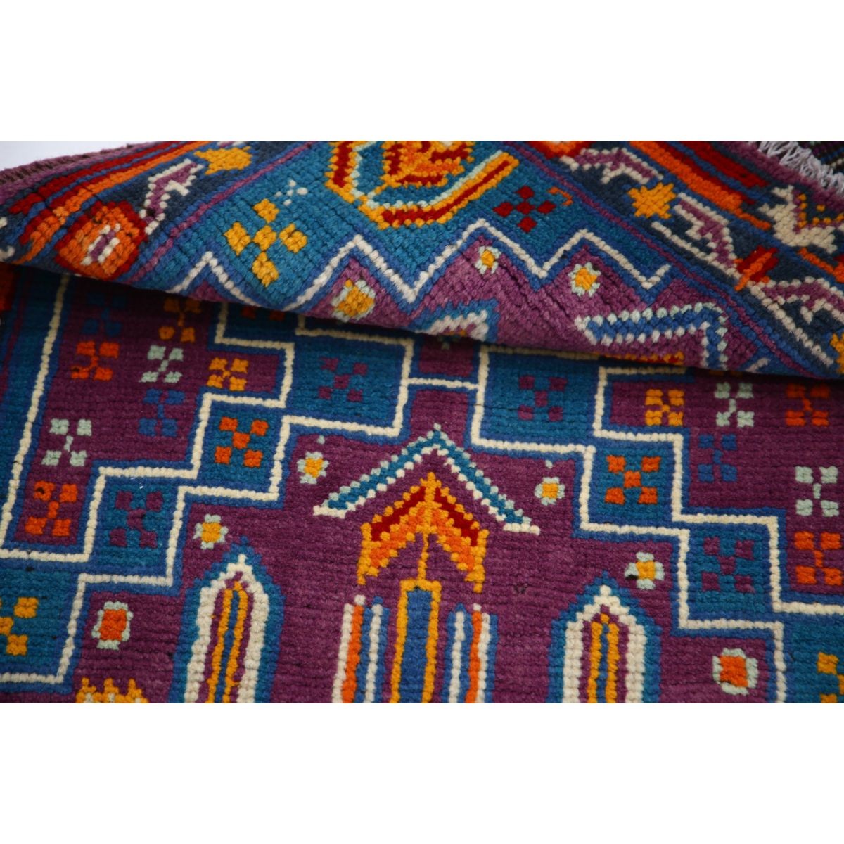 Revival 3x4 Handmade Double Knotted Washable Wool Rug - Colorful