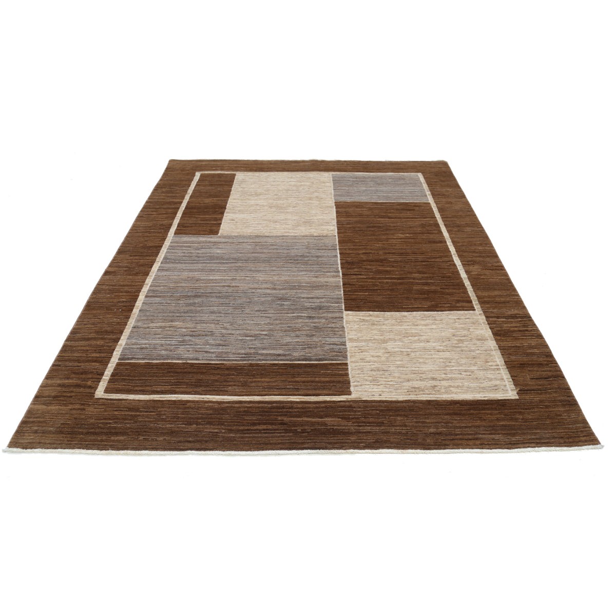 Modcar 7x8 Handmade Double Knotted Washable Wool Rug - Colorful