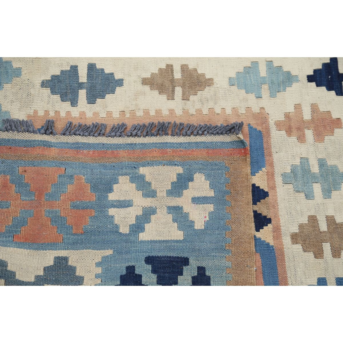 Kafkaas 7x10 Hand Woven Washable Wool Rug - Colorful