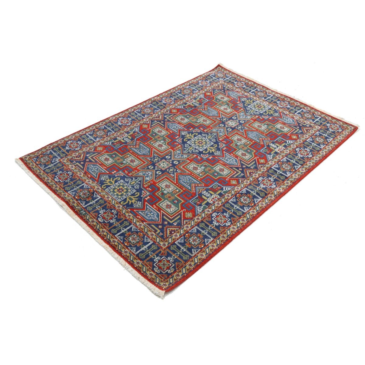 Gulshan-4'0" 4x6 Machine-Made Washable Wool Rug - Colorful