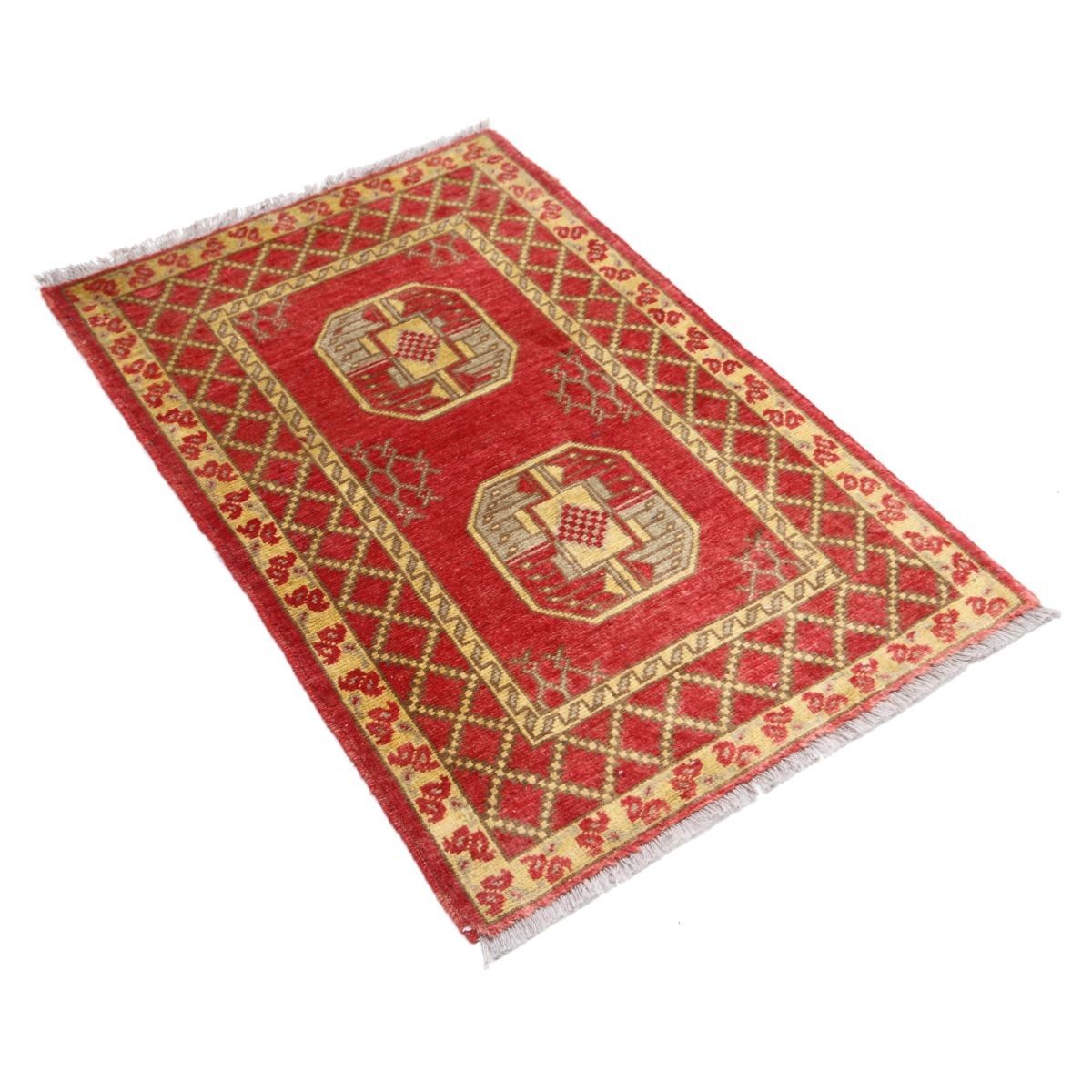 Revival 3x4 Handmade Double Knotted Washable Wool Rug - Colorful