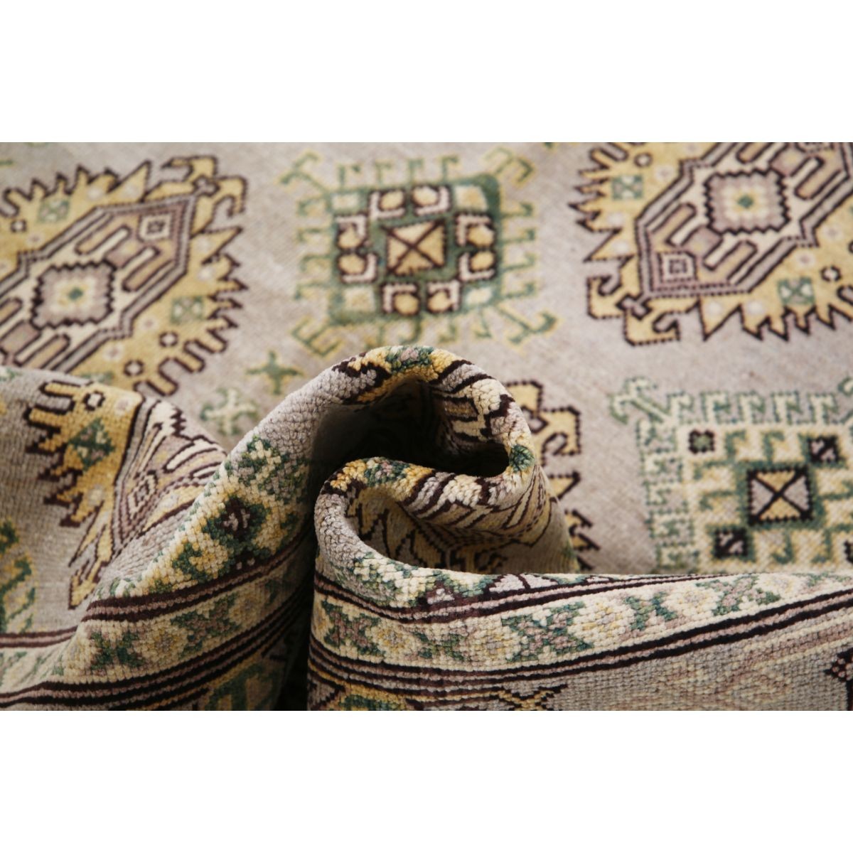 Revival 4x7 Handmade Double Knotted Washable Wool Rug - Colorful