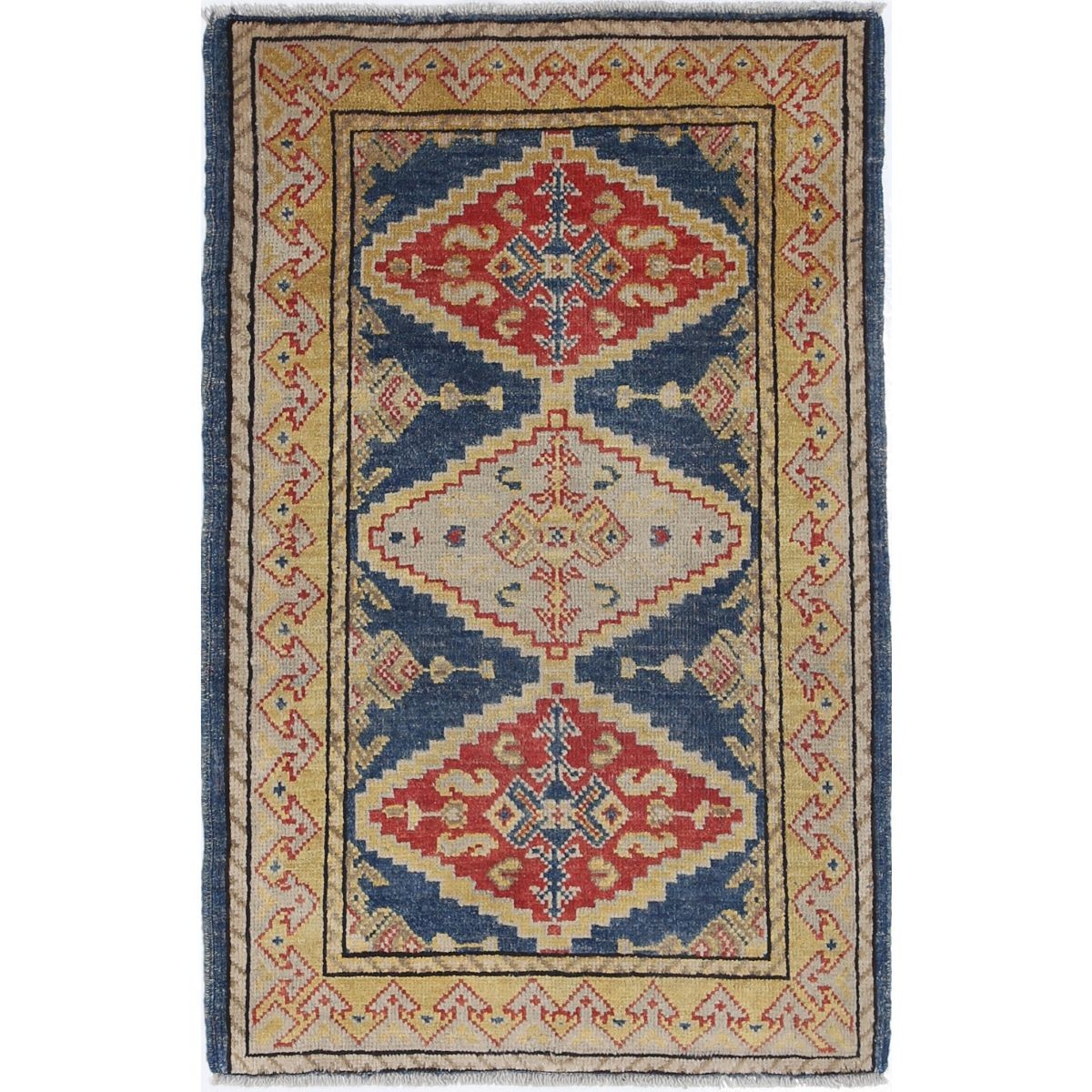 Revival 2x3 Handmade Double Knotted Washable Wool Rug - Colorful
