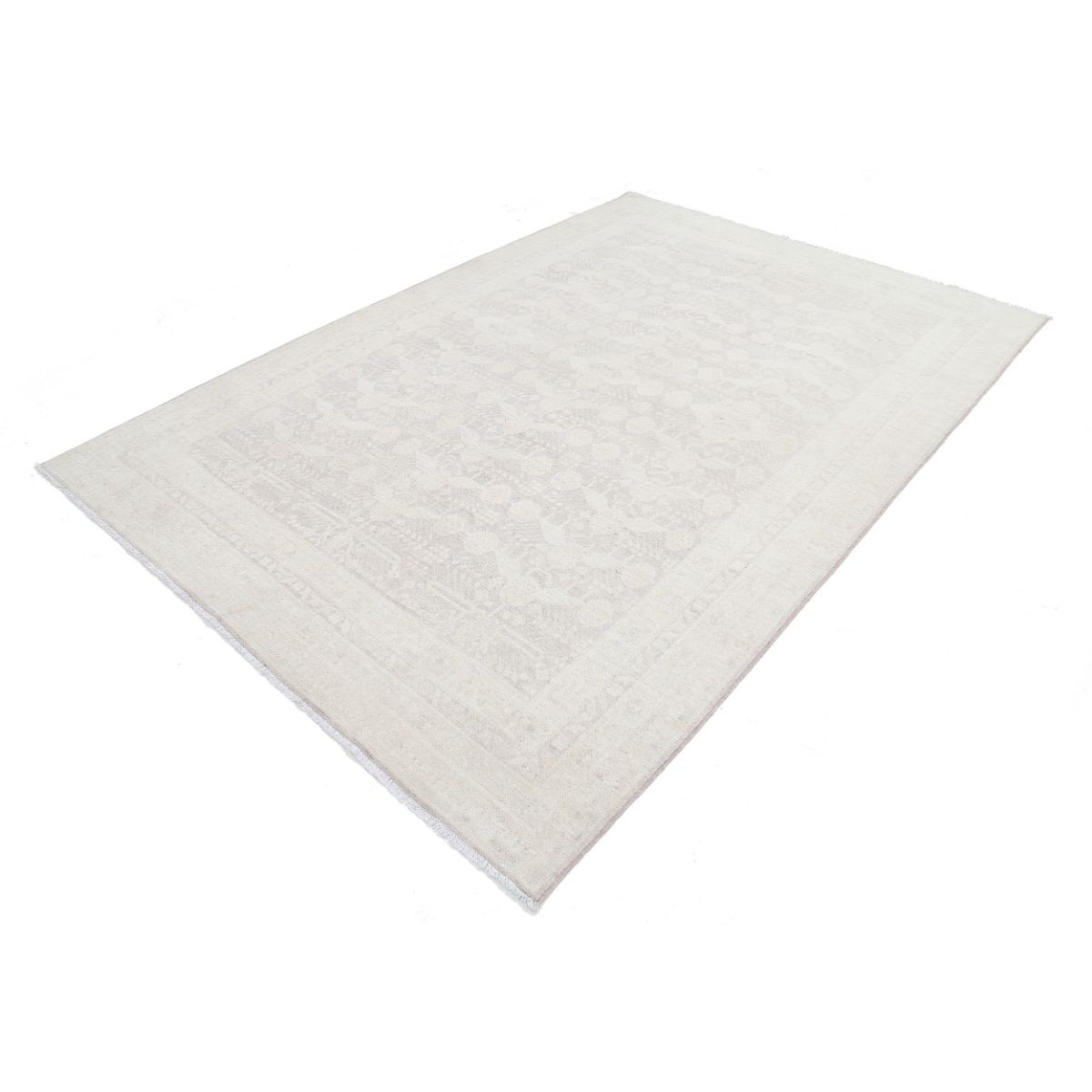 Khotan 7x9 Handmade Double Knotted Washable Wool Rug - Soft Hues