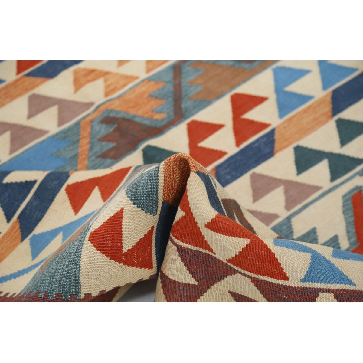 Kafkaas 5x7 Hand Woven Washable Wool Rug - Colorful