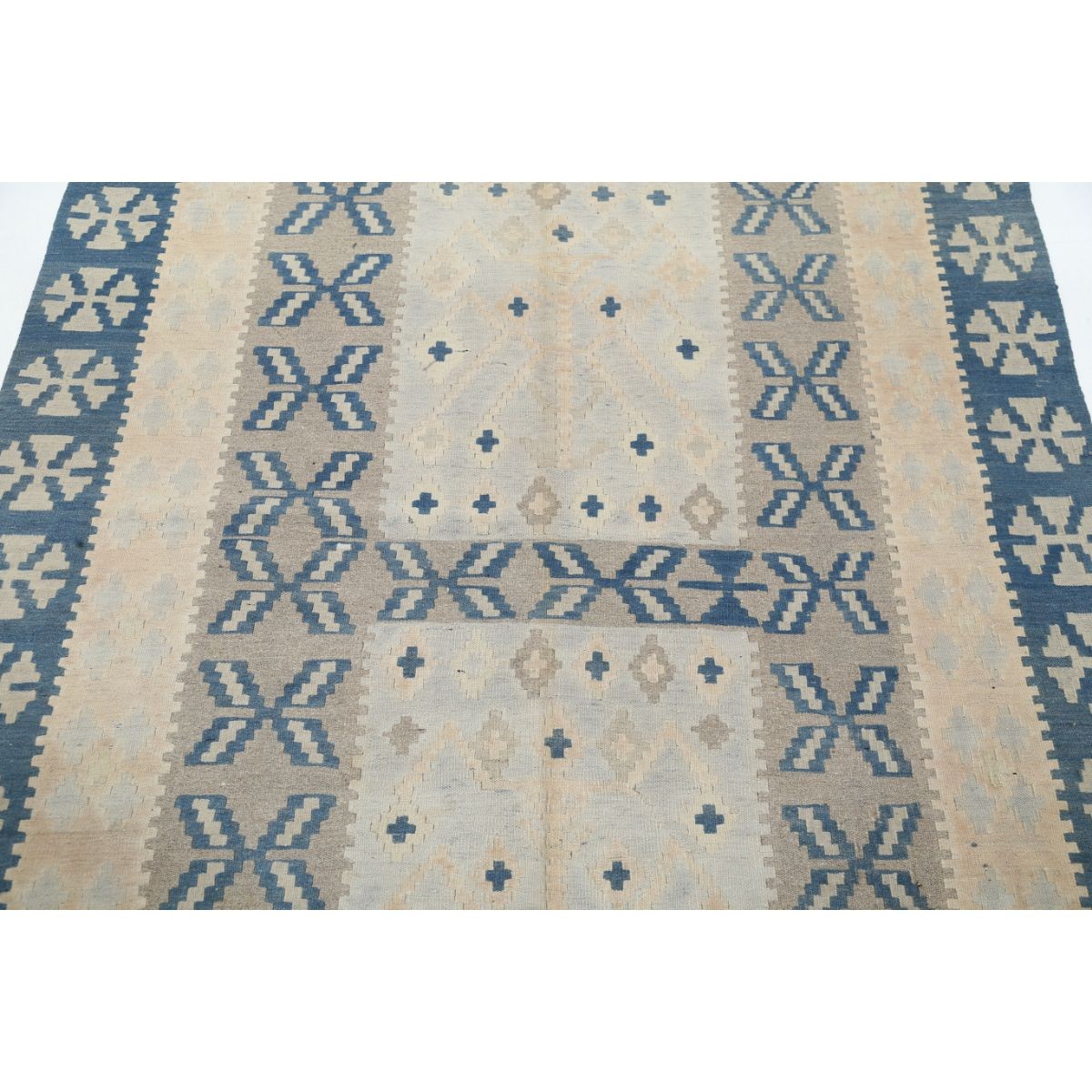 Kafkaas 5x7 Hand Woven Washable Wool Rug - Soft Hues