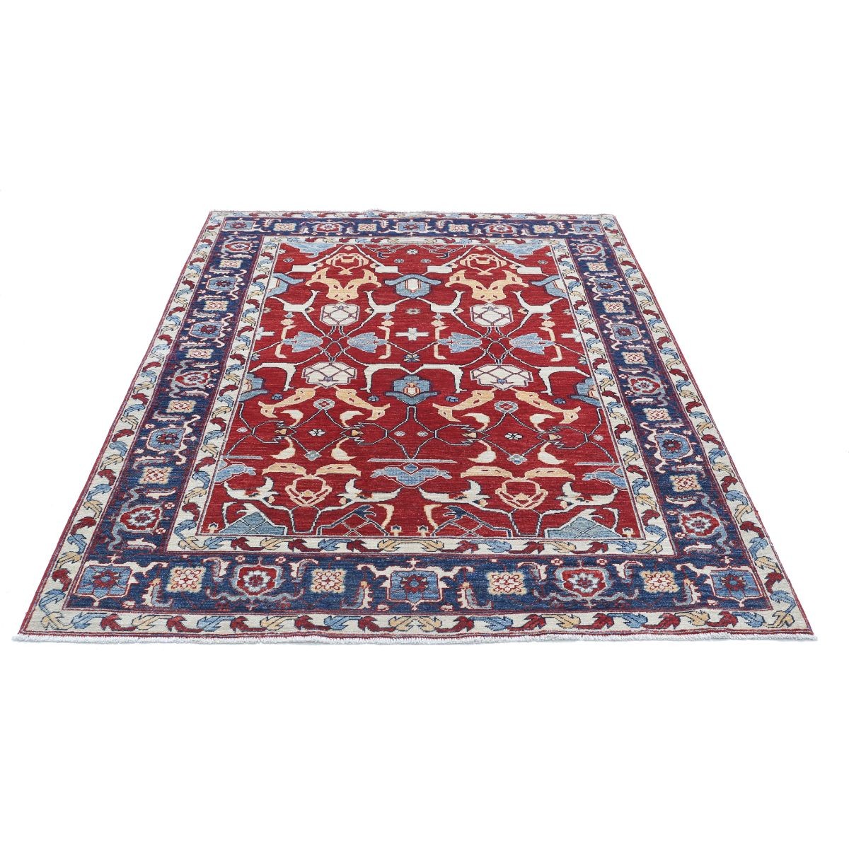 Ziegler 5x7 Handmade Double Knotted Washable Wool Rug - Colorful