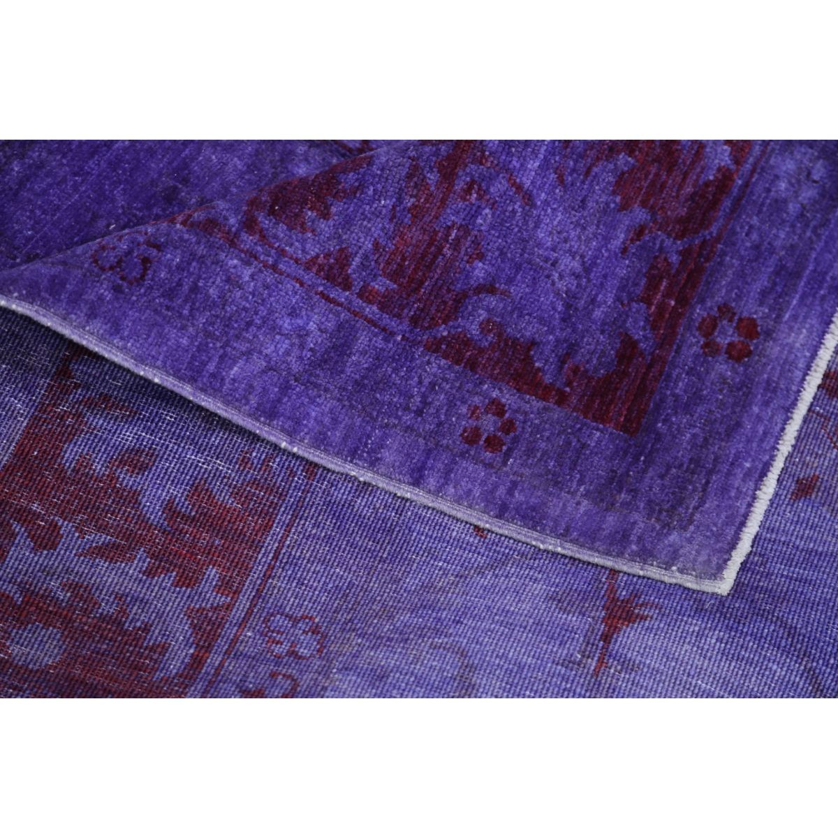 Overdye 5x8 Handmade Double Knotted Washable Wool Rug - Monochormatic