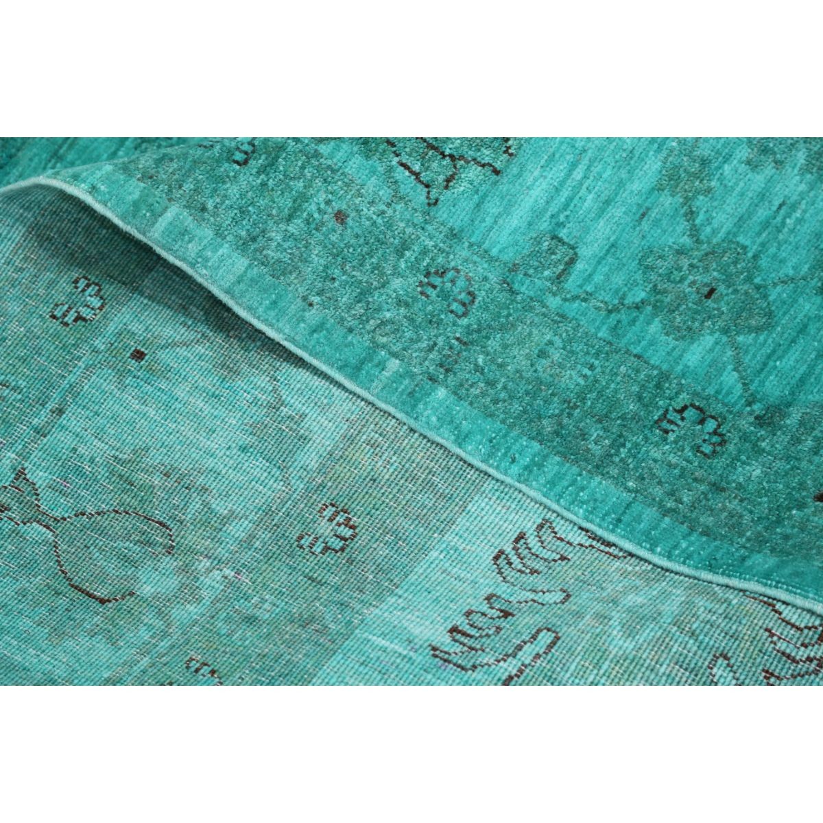 Overdye 7x10 Handmade Double Knotted Washable Wool Rug - Monochormatic