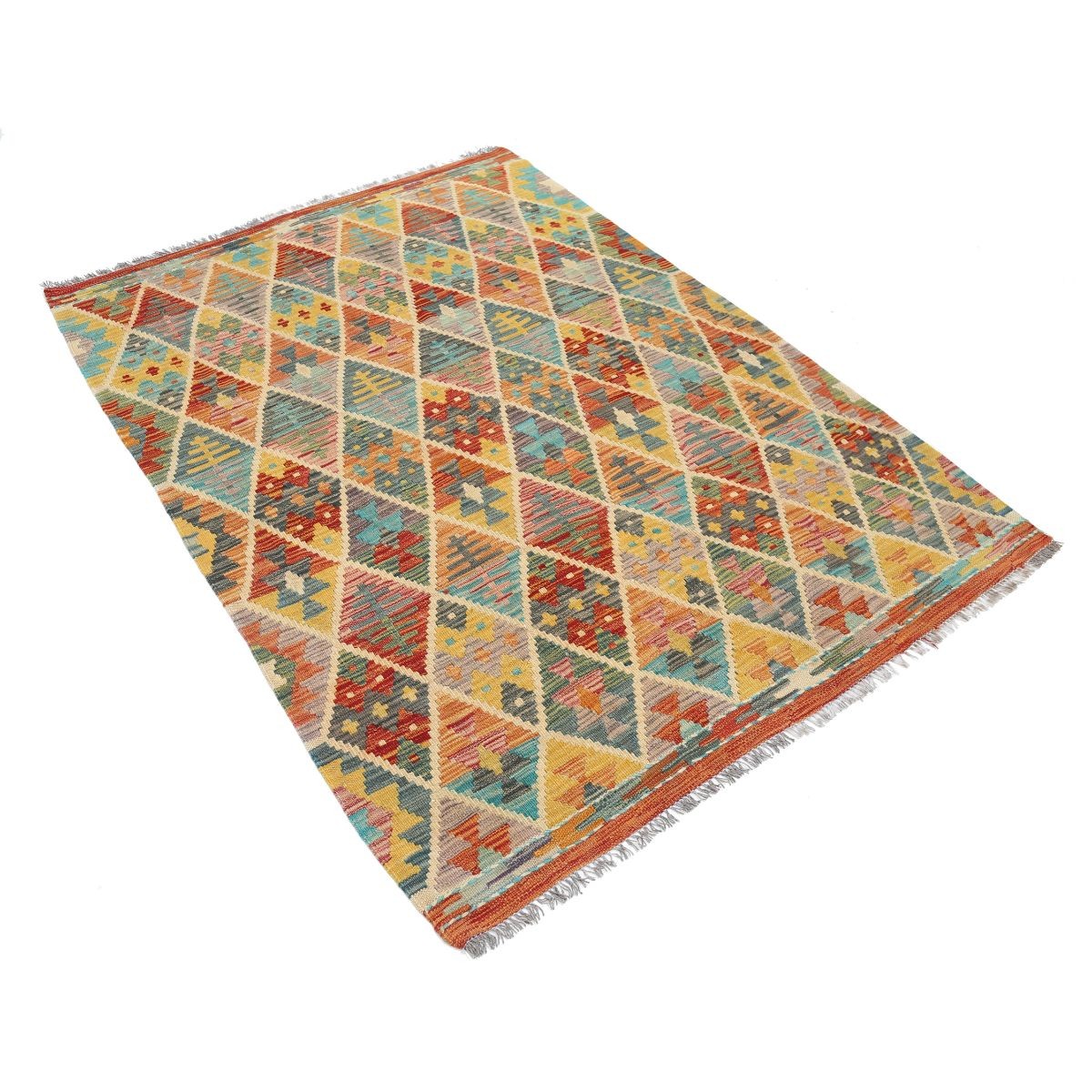 Maimana 4x6 Hand Woven Washable Wool Rug - Colorful