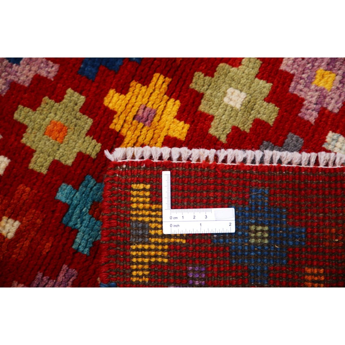 Revival 3x4 Handmade Double Knotted Washable Wool Rug - Colorful
