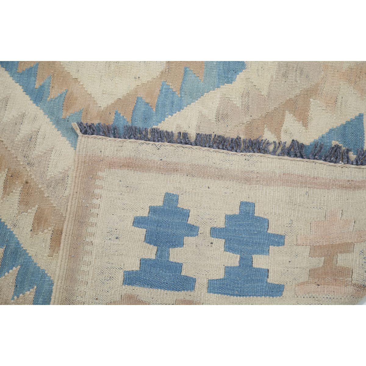 Kafkaas 5x6 Hand Woven Washable Wool Rug - Soft Hues