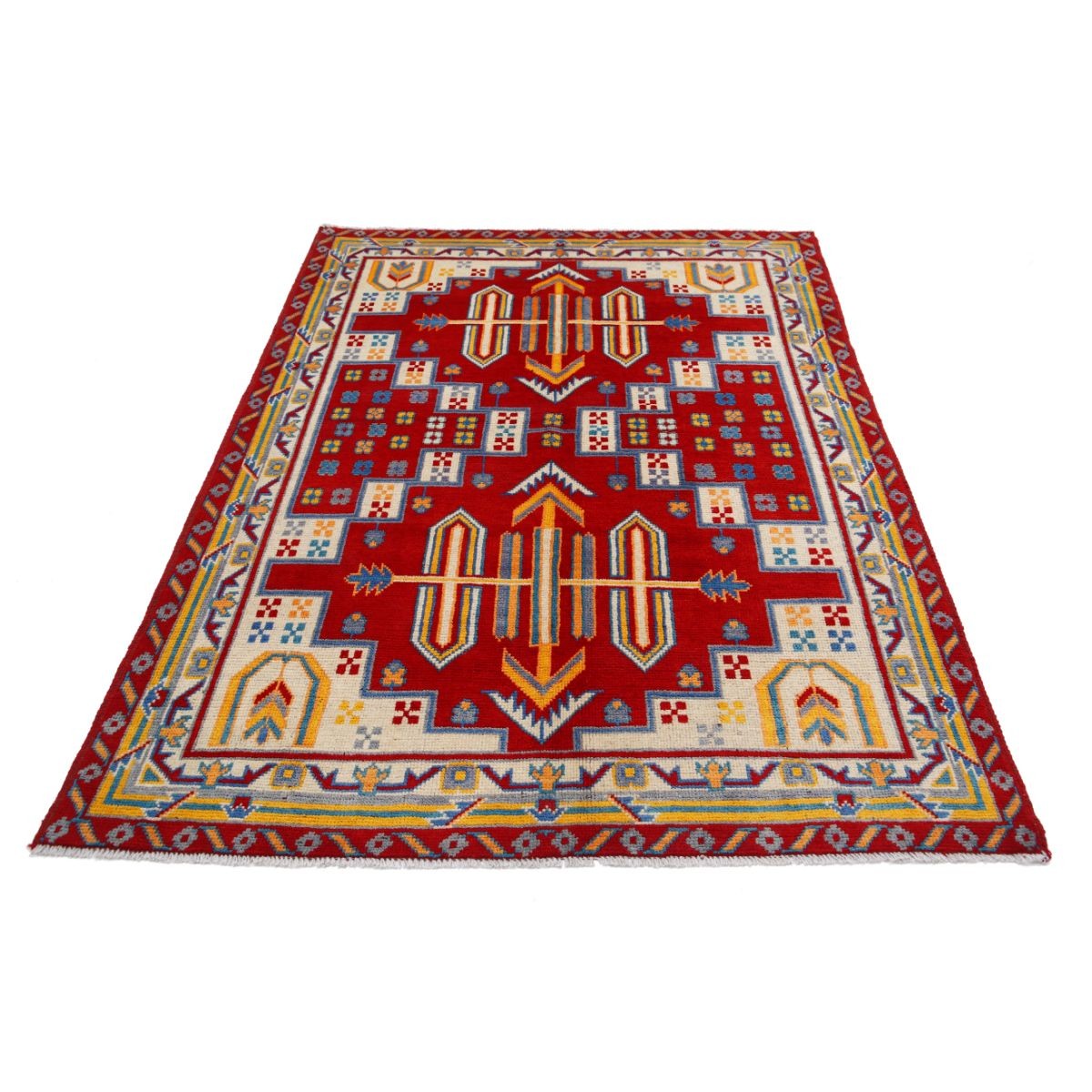 Revival 5x7 Handmade Double Knotted Washable Wool Rug - Colorful