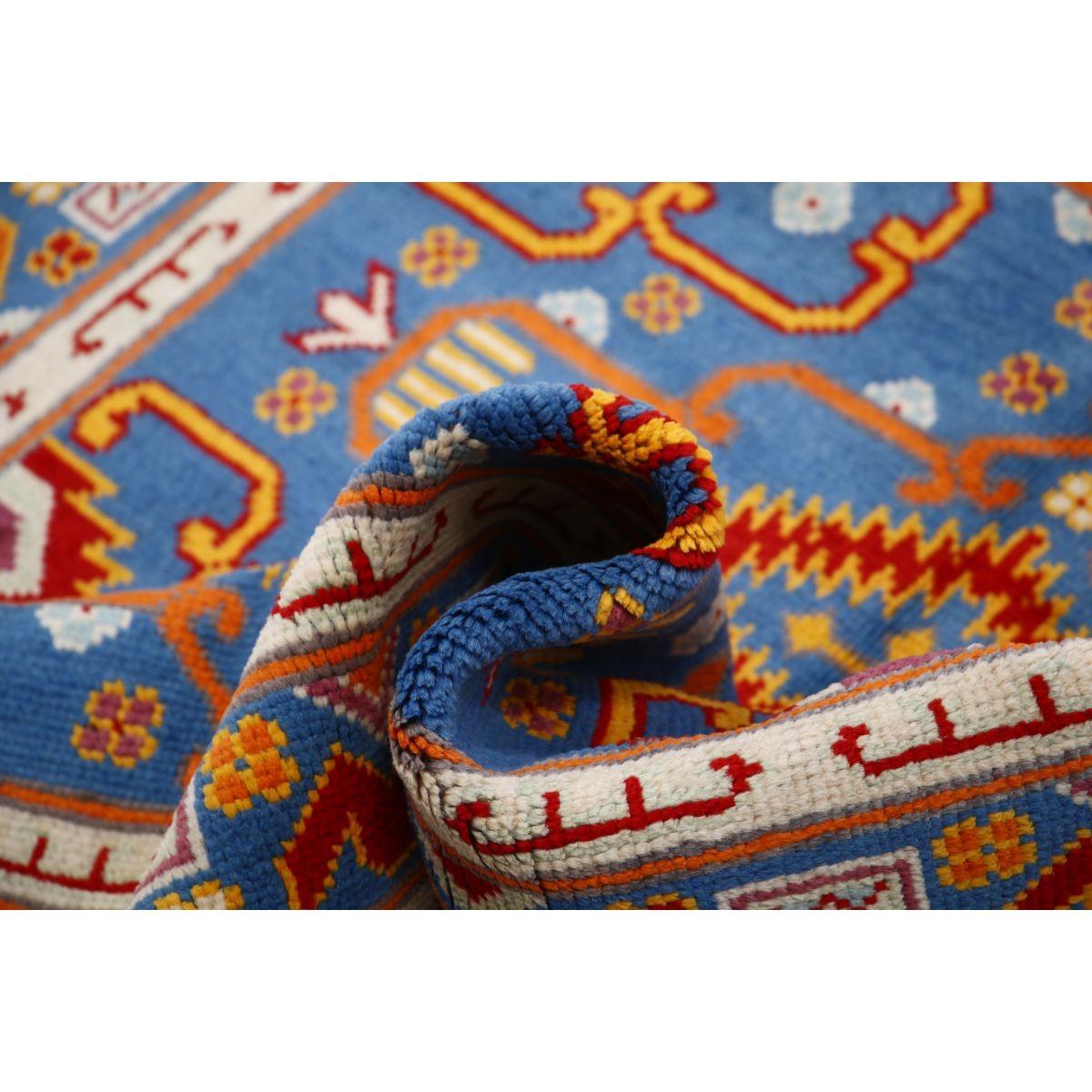 Revival 5x7 Handmade Double Knotted Washable Wool Rug - Colorful