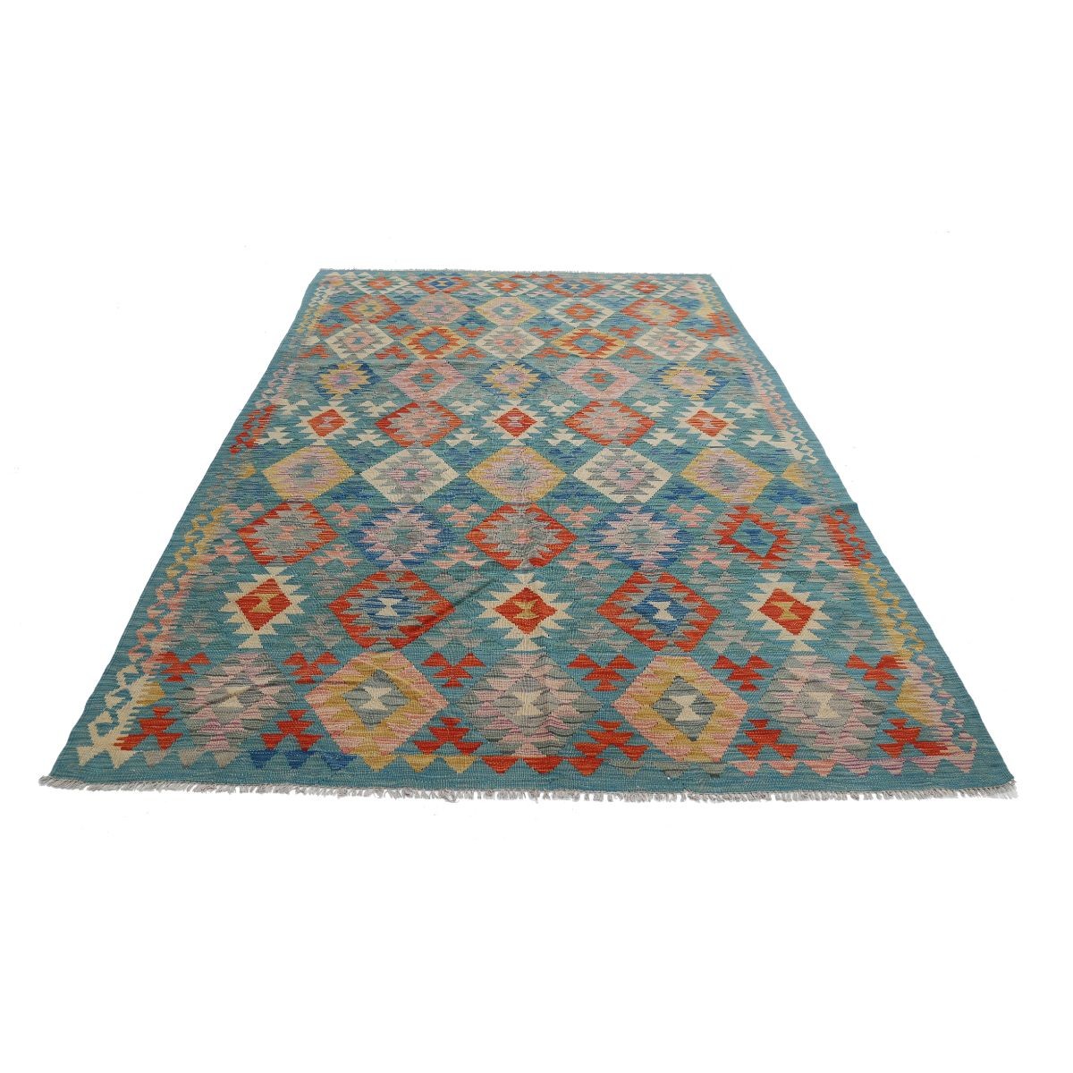 Maimana 6x9 Hand Woven Washable Wool Rug - Colorful