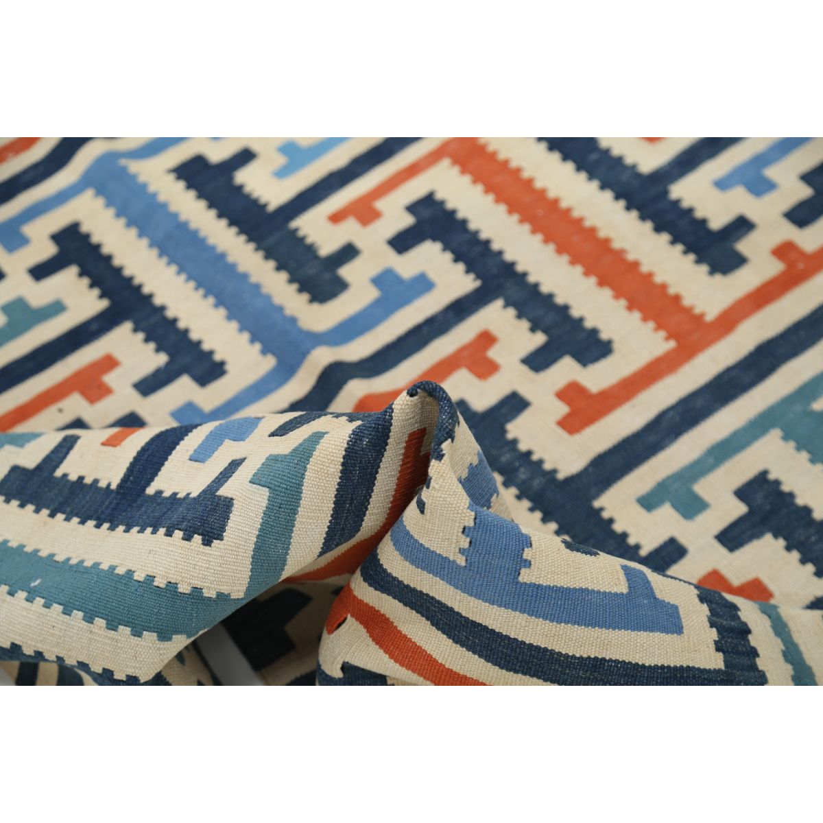 Kafkaas 5x7 Hand Woven Washable Wool Rug - Colorful