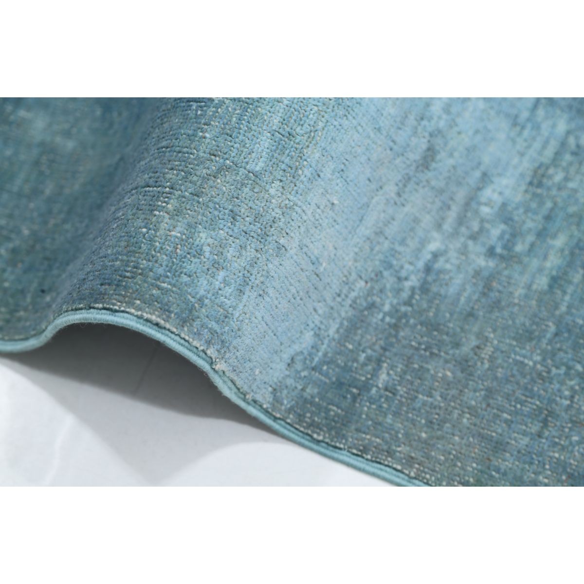 Overdye 9x12 Handmade Double Knotted Washable Wool Rug - Monochormatic