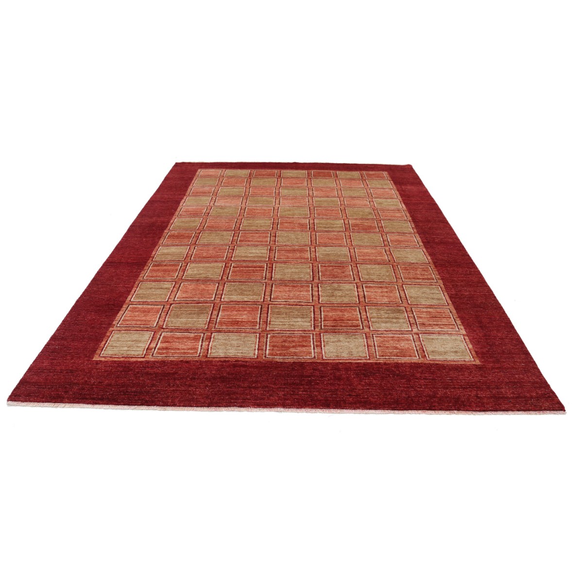 Modcar 8x10 Handmade Double Knotted Washable Wool Rug - Colorful