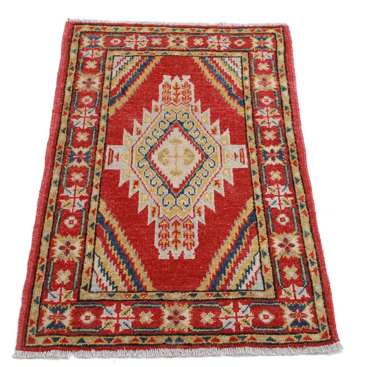 Revival 2x3 Handmade Double Knotted Washable Wool Rug - Colorful