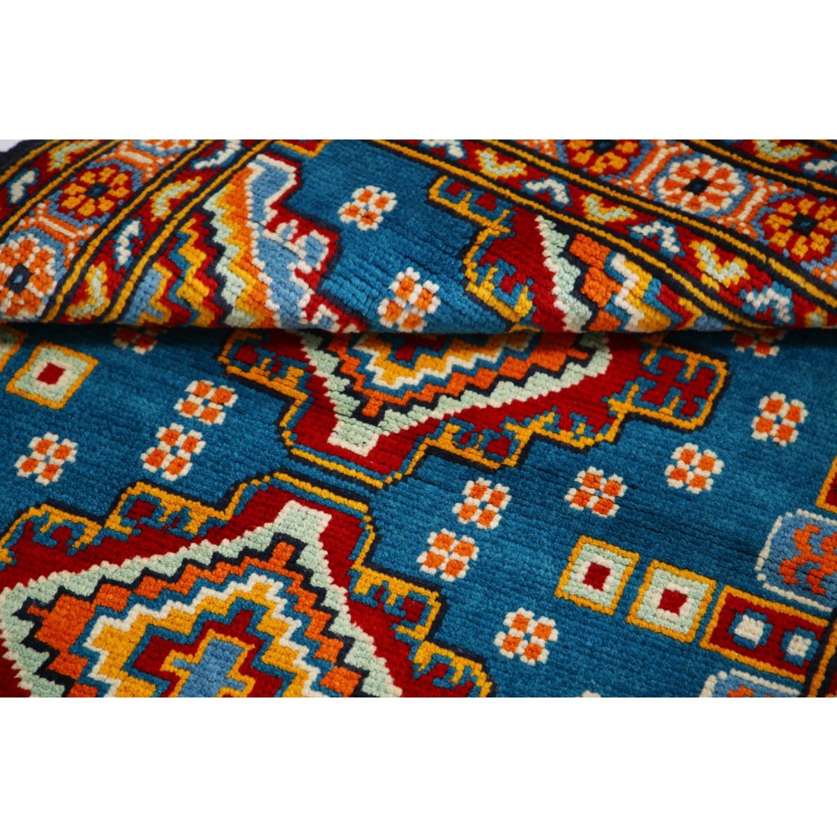 Revival 4x5 Handmade Double Knotted Washable Wool Rug - Colorful