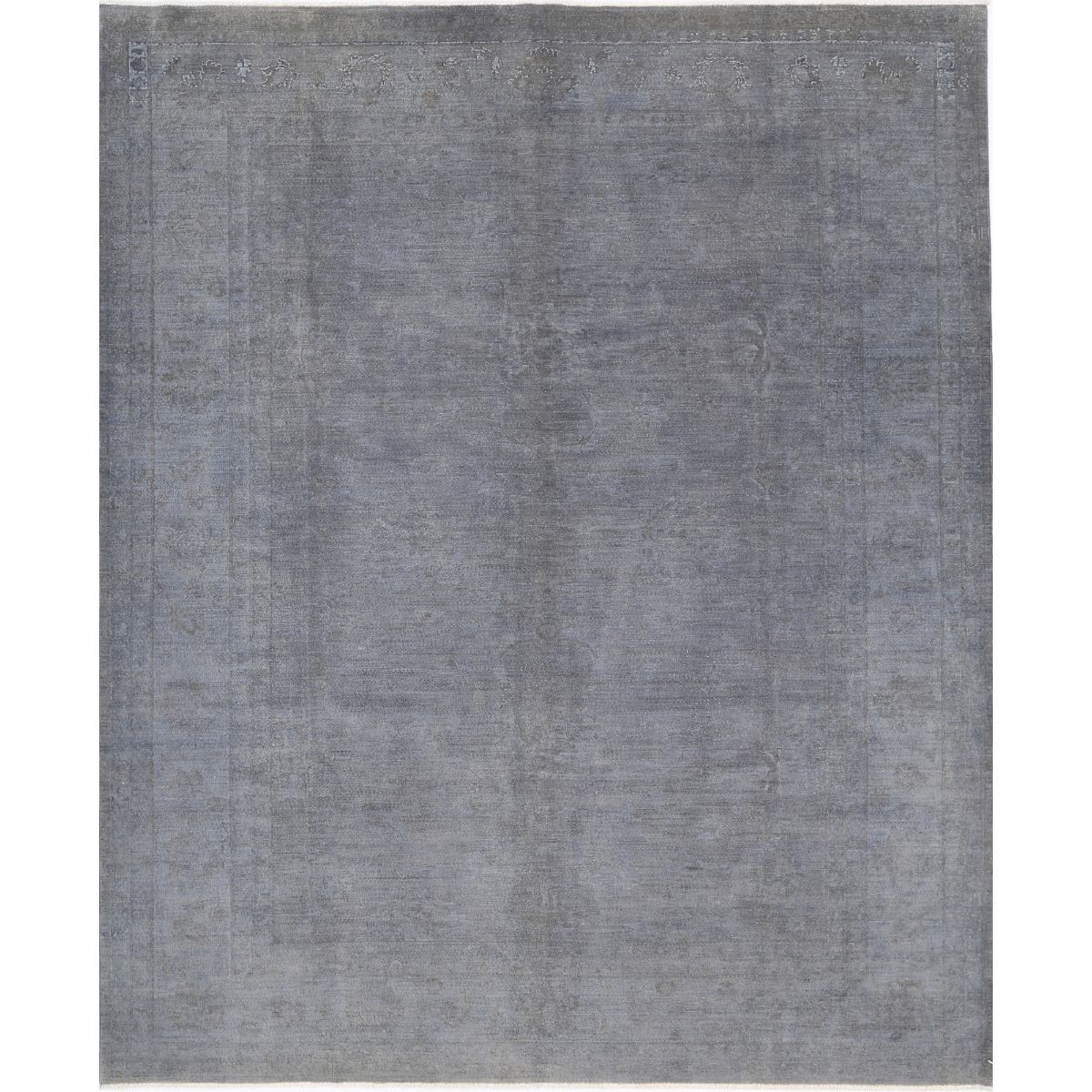 Overdye 8x10 Handmade Double Knotted Washable Wool Rug - Monochormatic