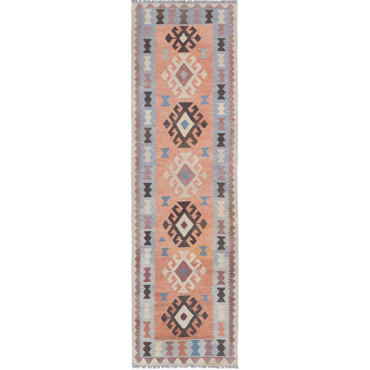 Kafkaas 3x10 Hand Woven Washable Wool Runner - Colorful