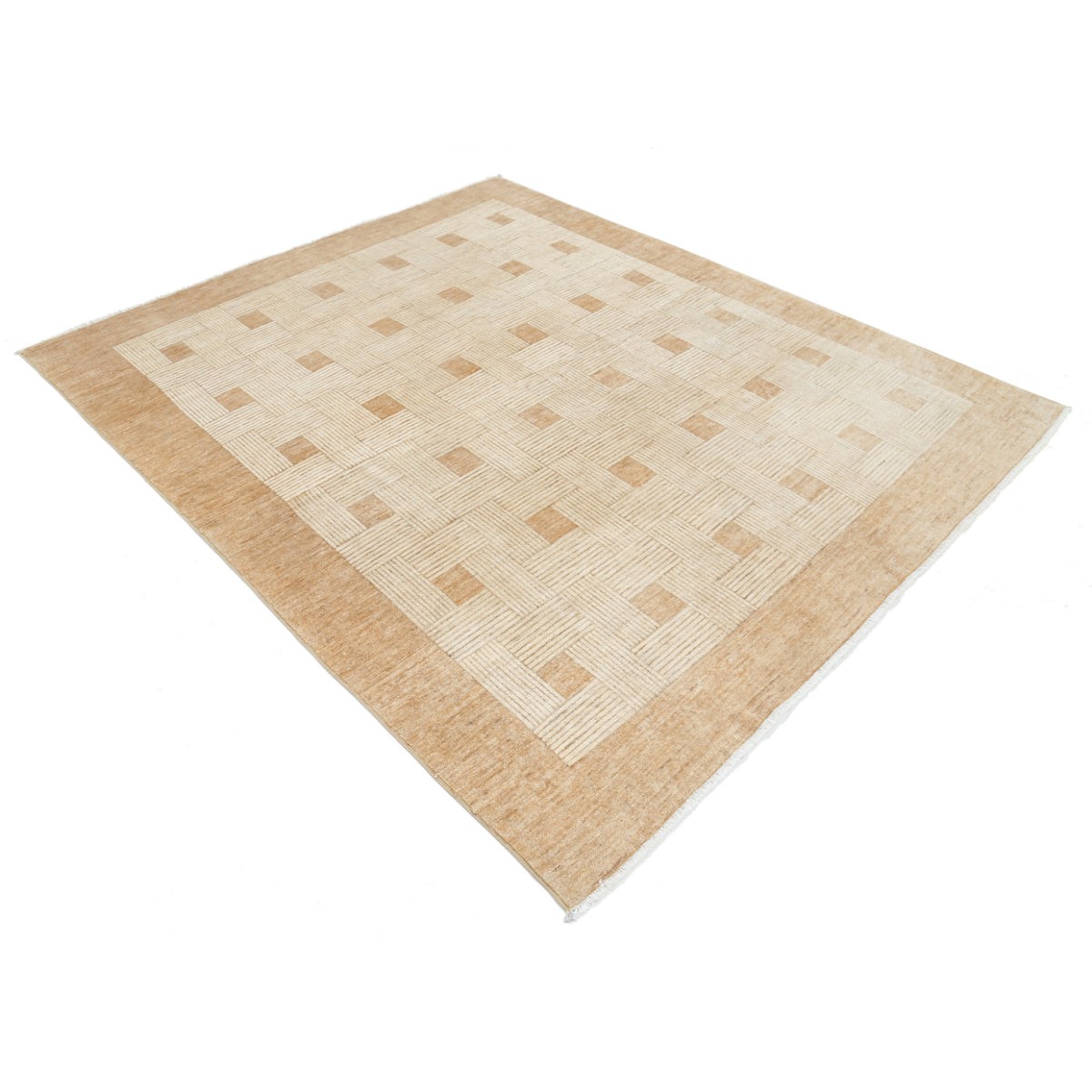 Modcar 7x7 Handmade Double Knotted Washable Wool Rug - Colorful