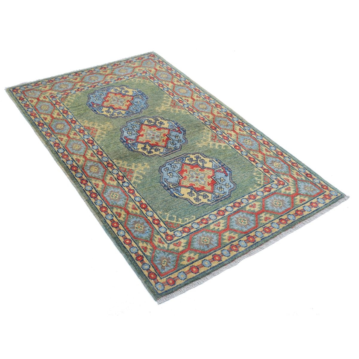 Revival 3x5 Handmade Double Knotted Washable Wool Rug - Colorful