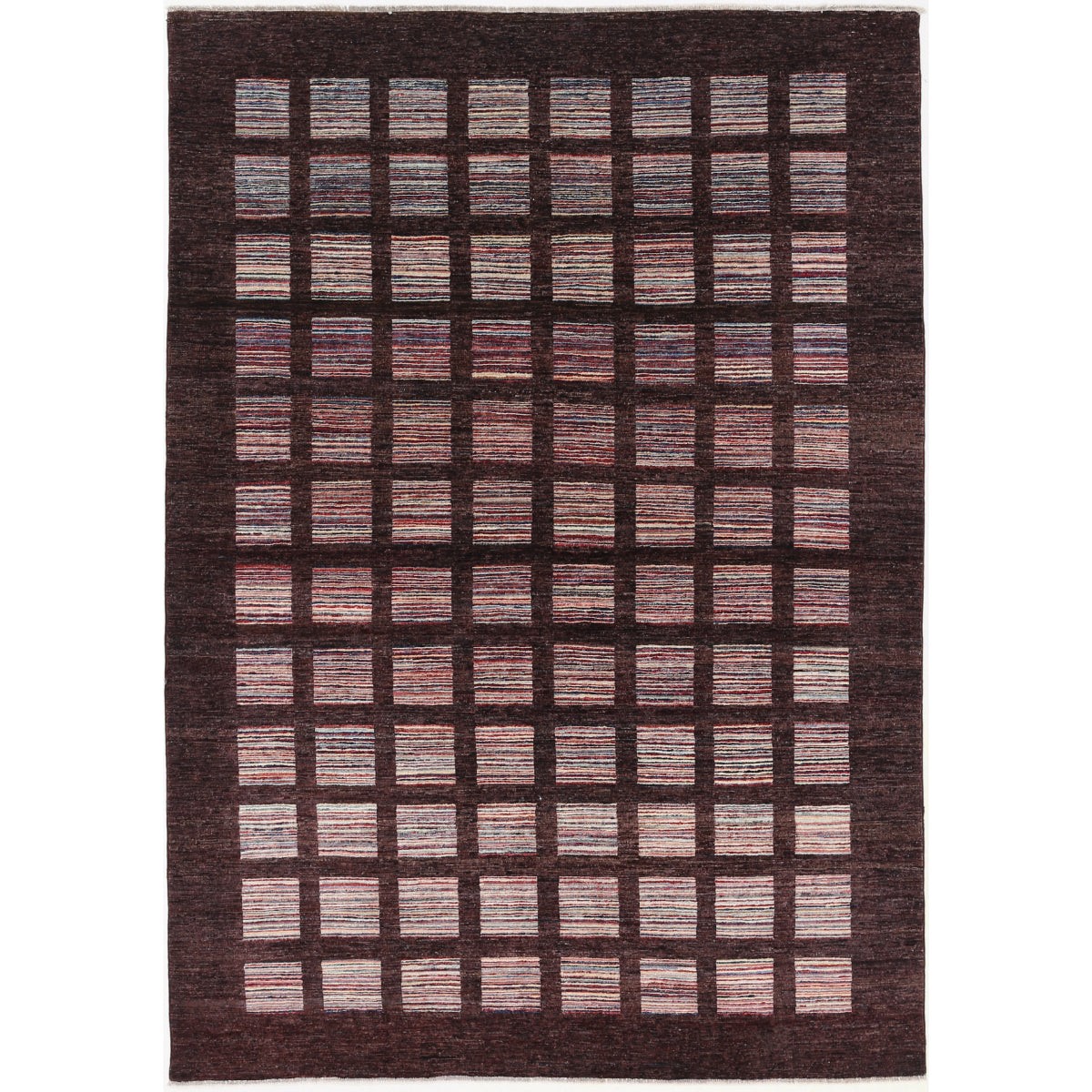 Modcar 6x9 Handmade Double Knotted Washable Wool Rug - Colorful