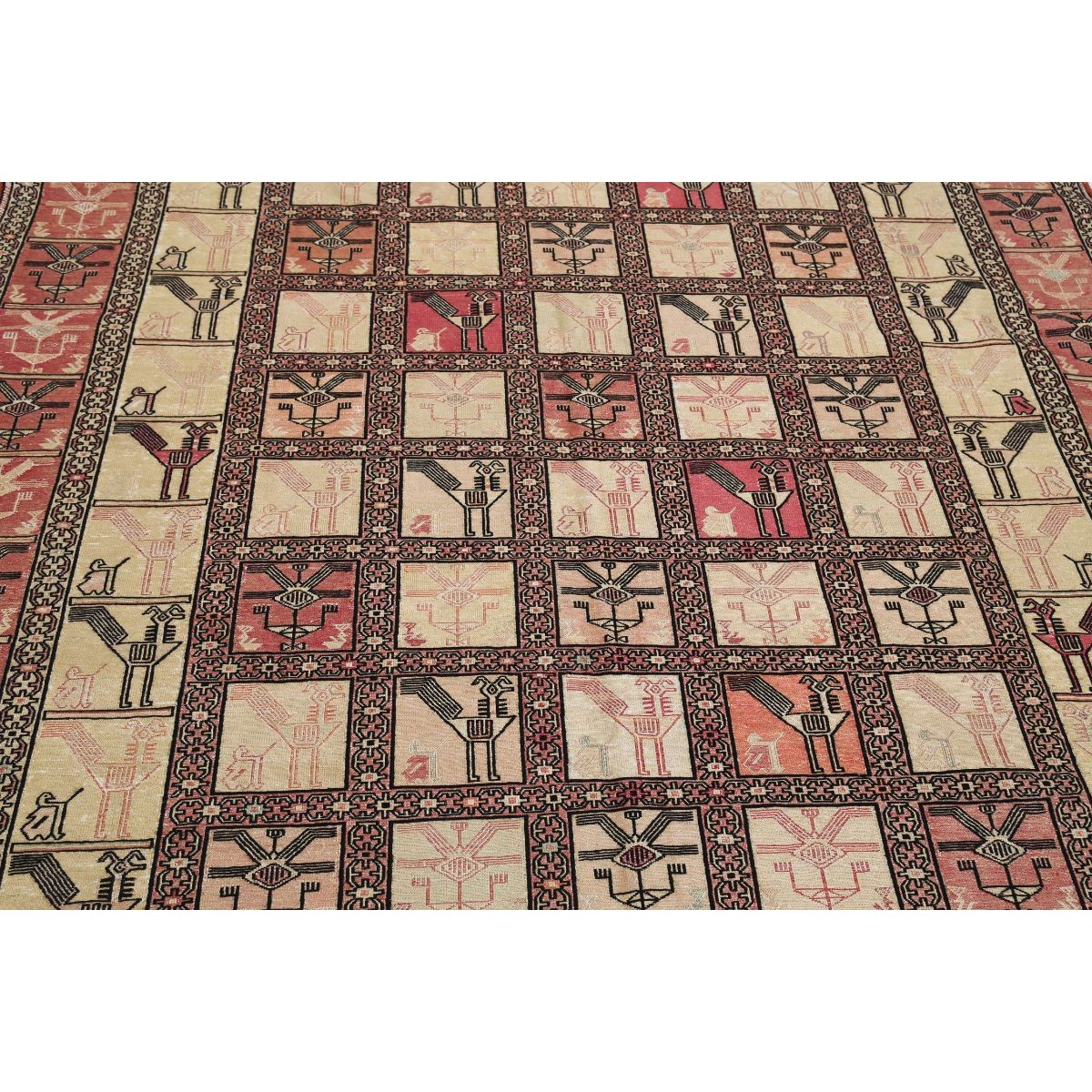 Silki 6x10 Hand Woven Washable Silk Rug - Colorful