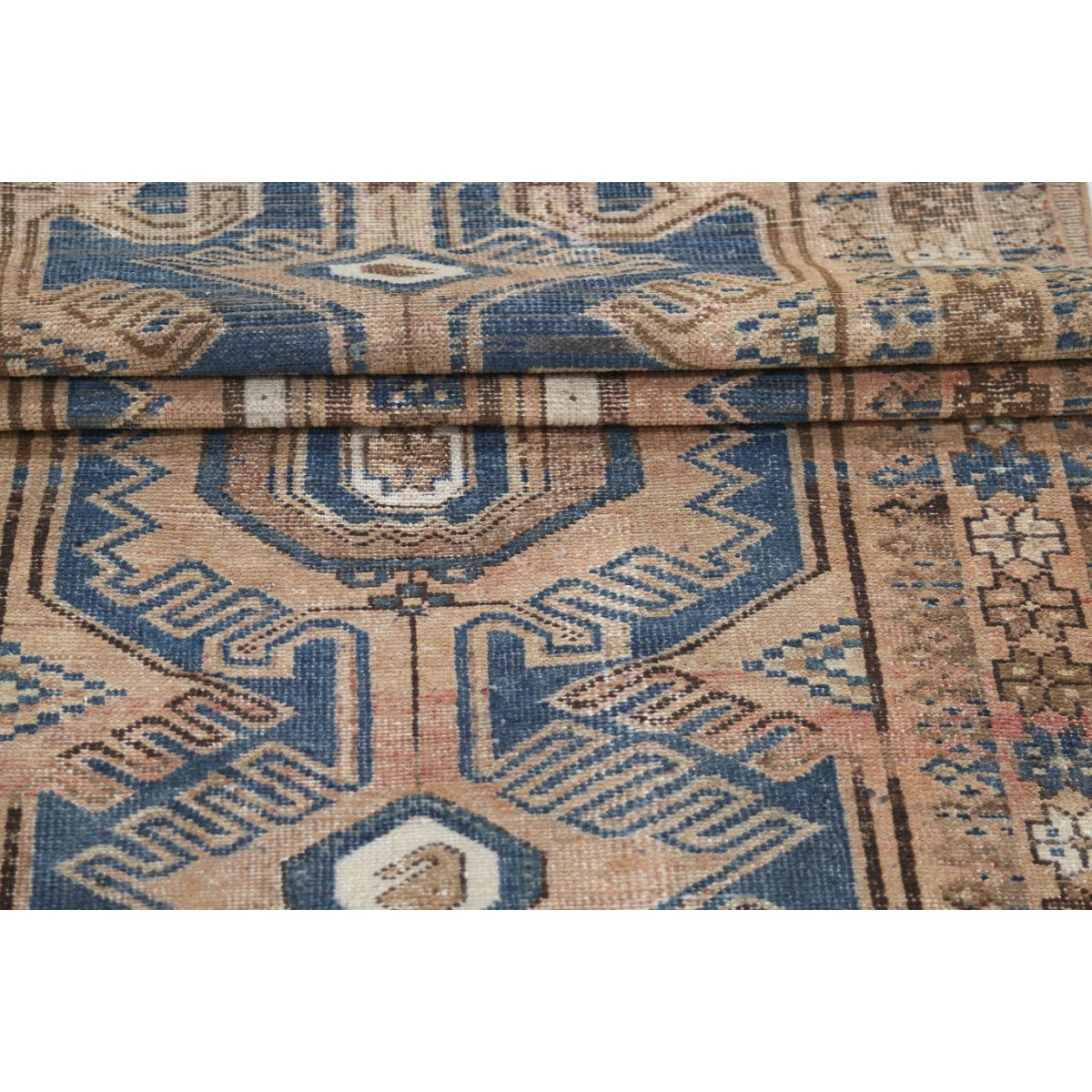 Vintage 3x10 Handmade Double Knotted Washable Wool Runner - Soft Hues