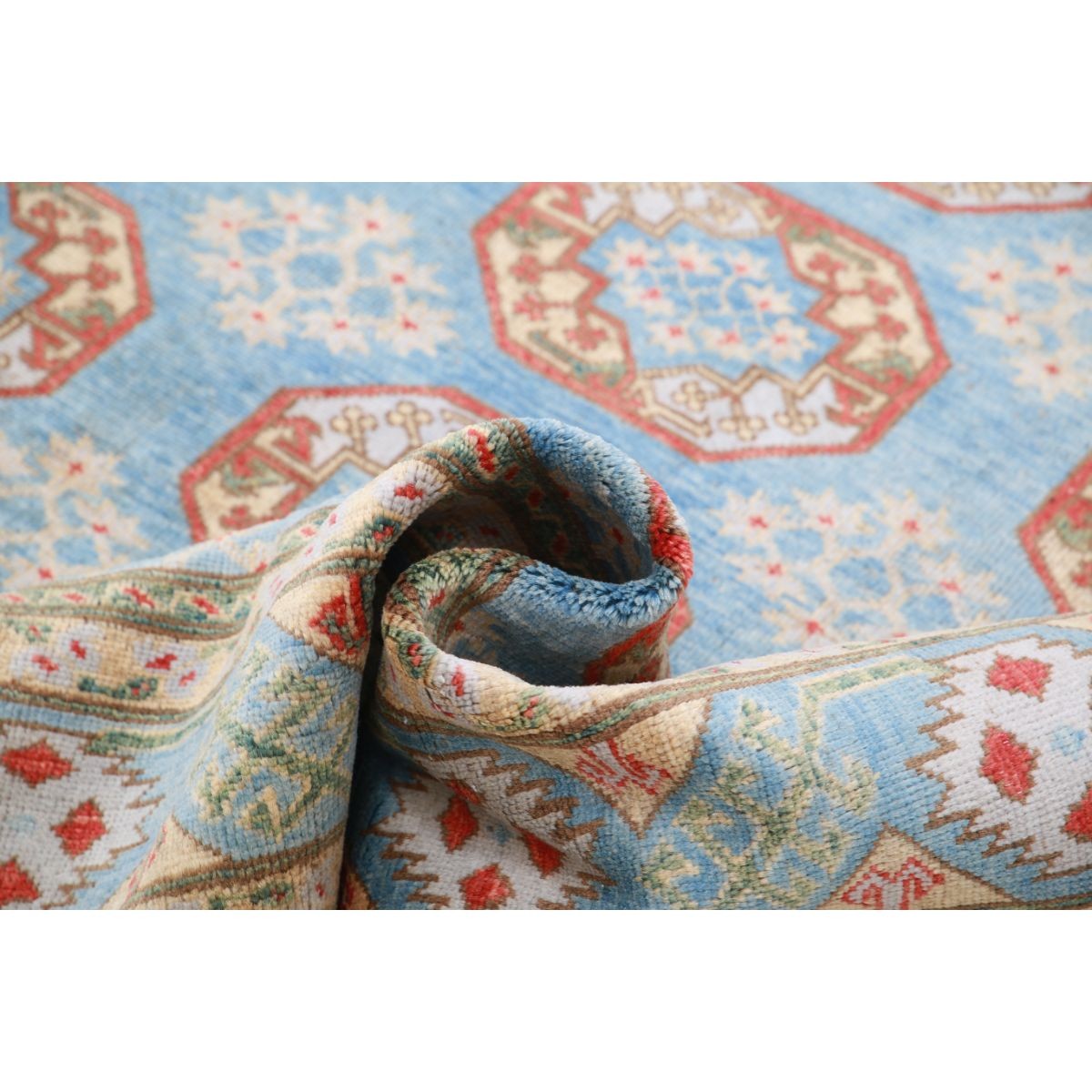 Revival 8x10 Handmade Double Knotted Washable Wool Rug - Colorful